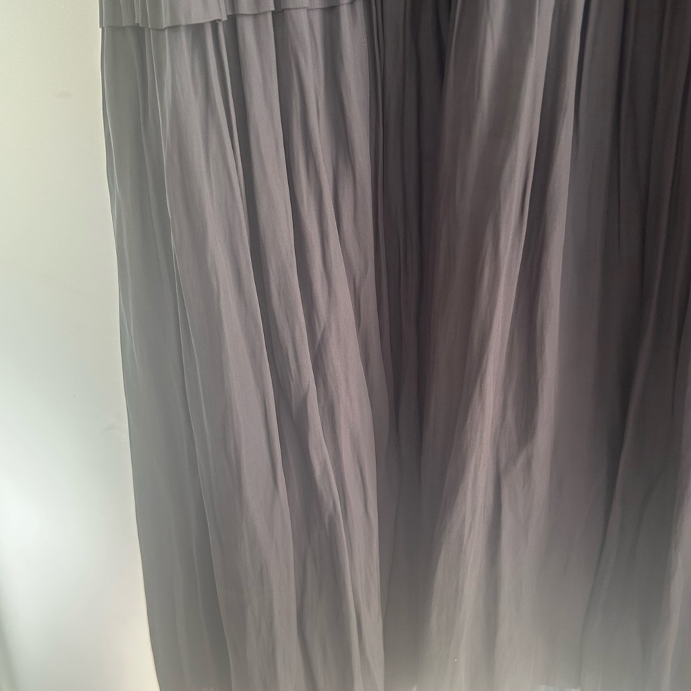 Gerard Darel Gray/dark smocked tiered rouched silver dress - Picture 3 of 6